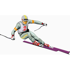 滑雪运动员卡通