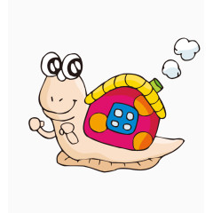 手绘动物蜗牛