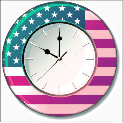美国国旗钟表