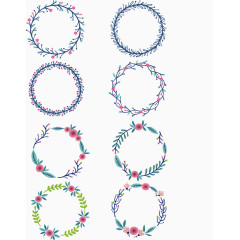 婚礼花环边框素材