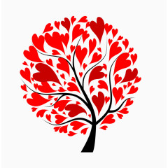 彩色创意树木矢量图