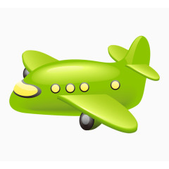 绿色卡通飞机