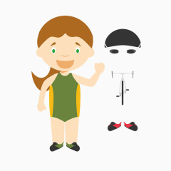 女子骑车运动员