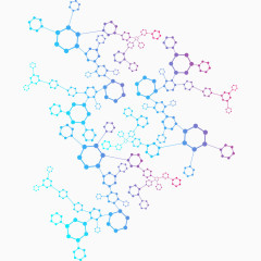 彩色分子结构背景