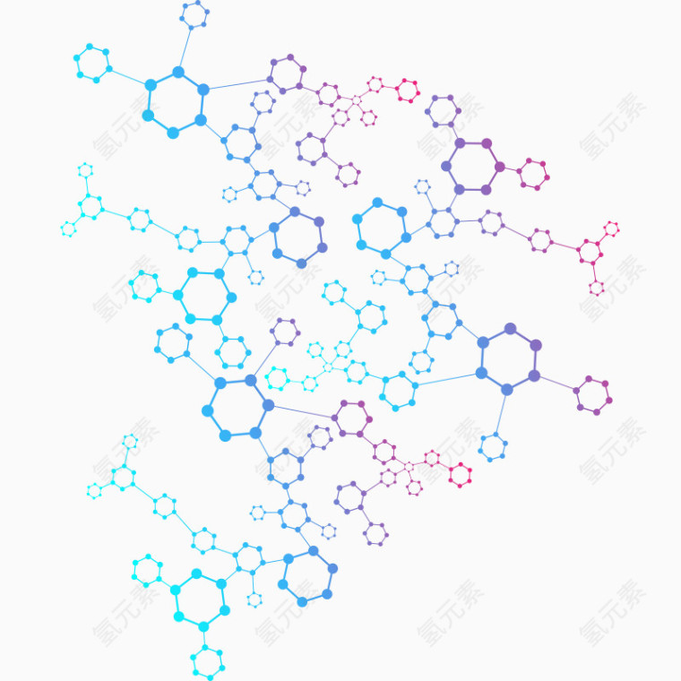 彩色分子结构背景