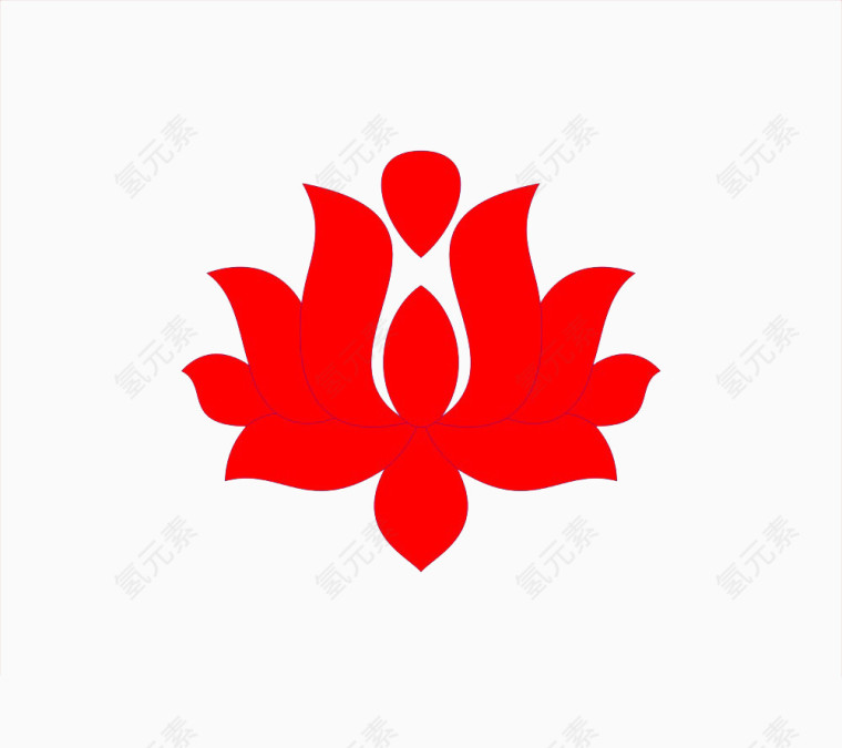 红色水滴与花的组合