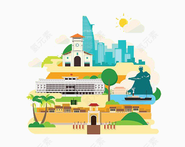 阳光下的城市