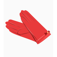 红色女生手套