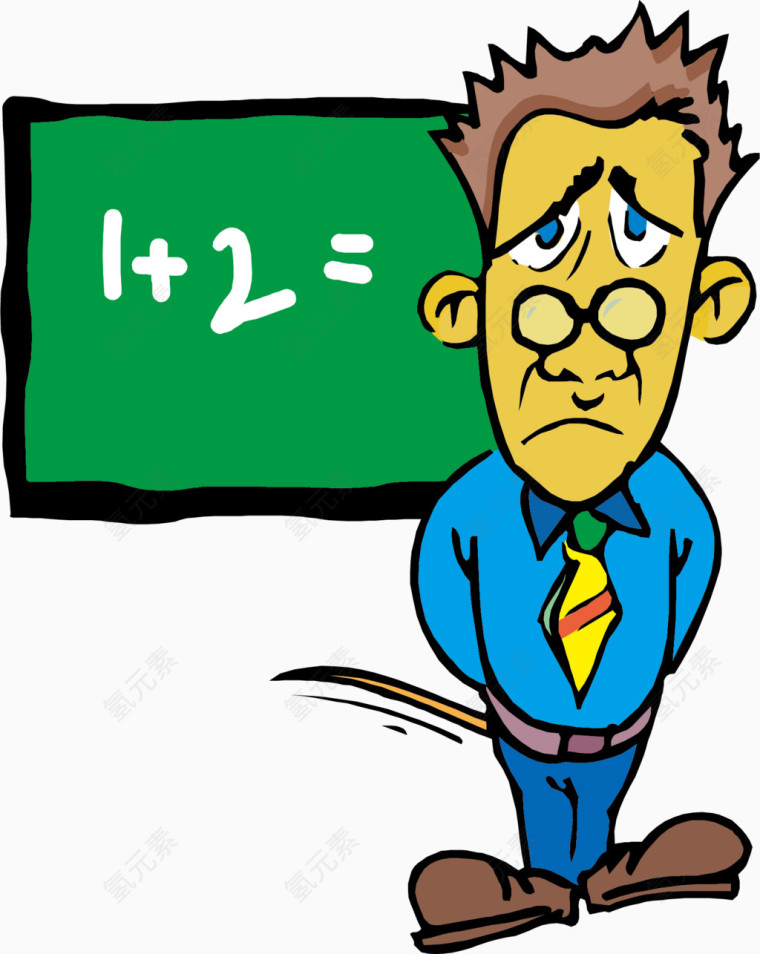 卡通数学老师