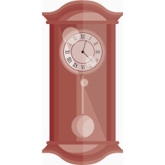 矢量粉色挂钟