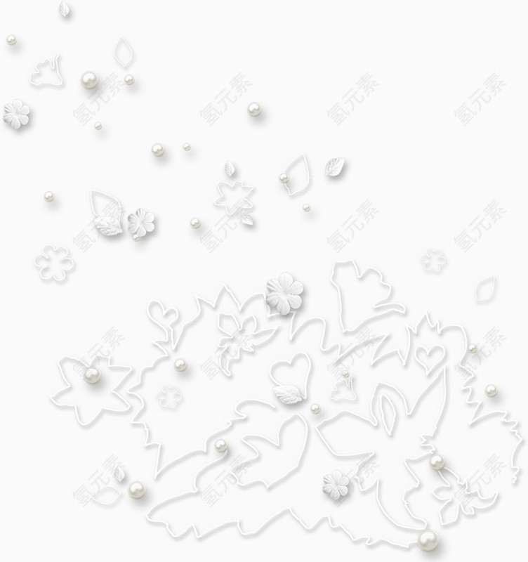 花卉插画水彩花草素材