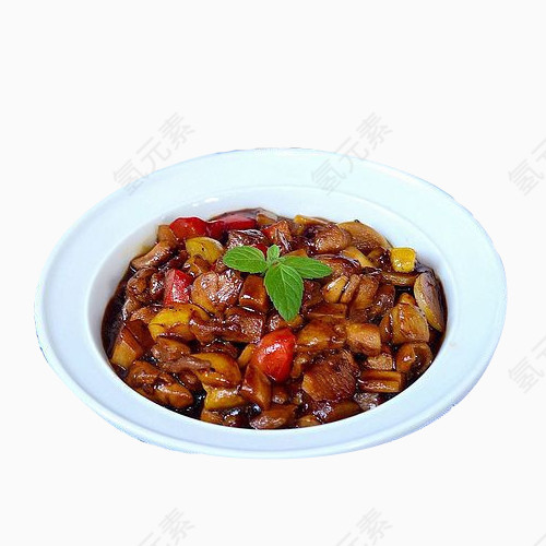 板栗炖鸡素材