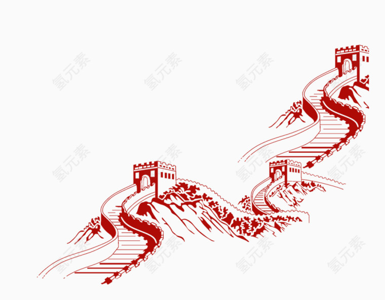 长城剪纸