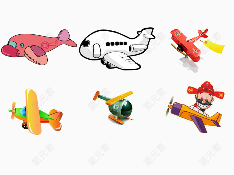 卡通飞机素材
