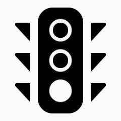 交通灯绿色黑色默认图标