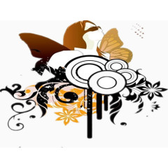 手绘蝴蝶设计图