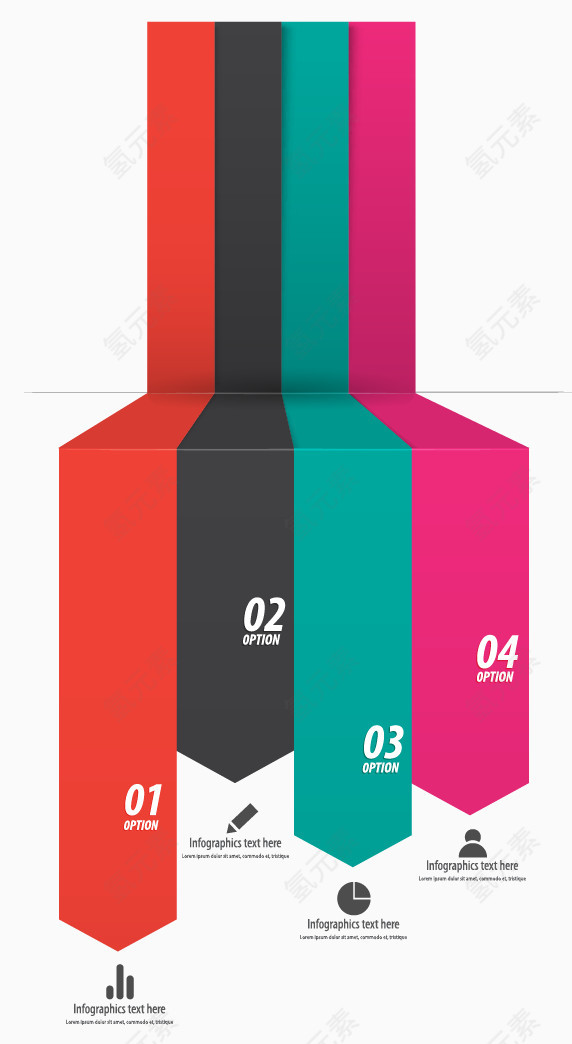 炫彩数字标签矢量