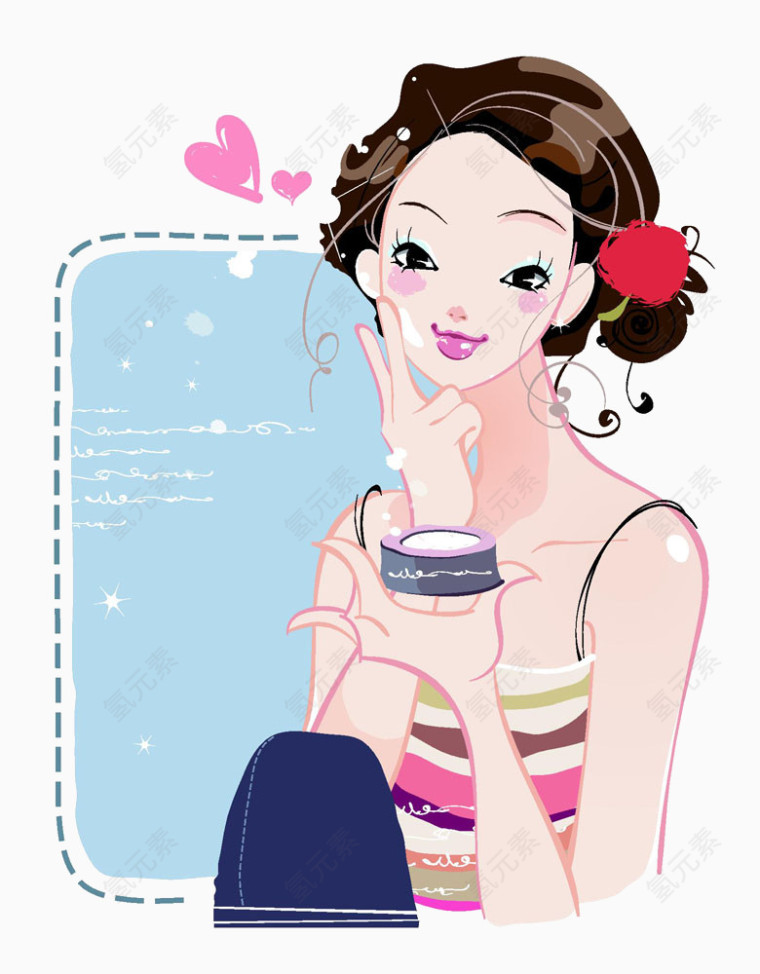 卡通手绘美女