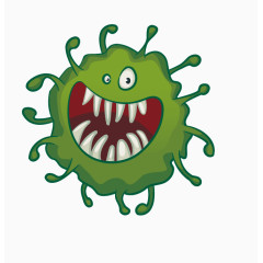 卡通细菌怪物