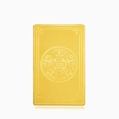 周生生投资金片Au999.9黄金禄字金片(金条)50克88393D50二
