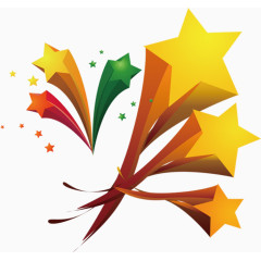 彩色卡通卡通活动五角星