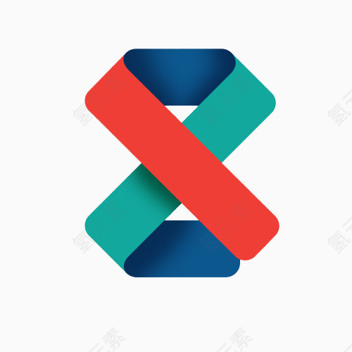 折叠创意数字标签8