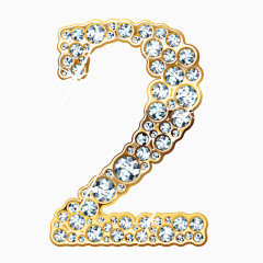 钻石数字发光字艺术字