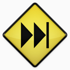 结束Yellow-Road-Sign-Icons
