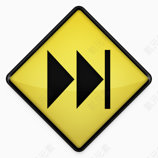 结束Yellow-Road-Sign-Icons