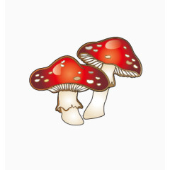 卡通采蘑菇