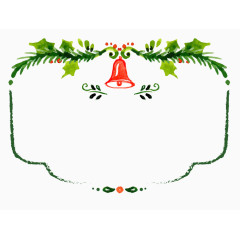 简约花草圣诞节边框