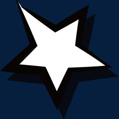 卡通素描黑白色五角星 