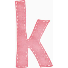 粉色字母k