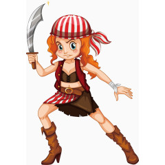 大刀维京海盗人物矢量素材