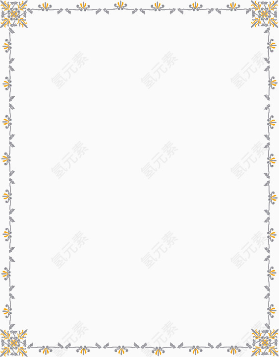 灰色欧式花纹边框