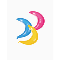 彩色月亮气球