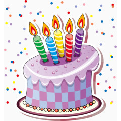 紫色浪漫生日蛋糕