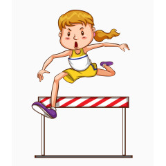 跨栏的小女孩