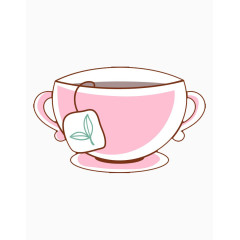 卡通可爱茶杯茶叶