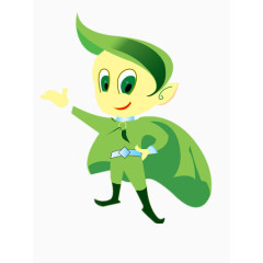 穿绿色斗篷的人