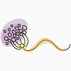 卡通儿童绘画水母