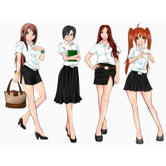 手绘中学生合集