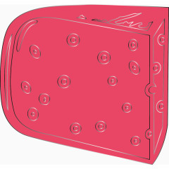 红色水果切面矢量图