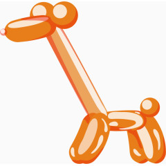 橙色折叠气球小羊