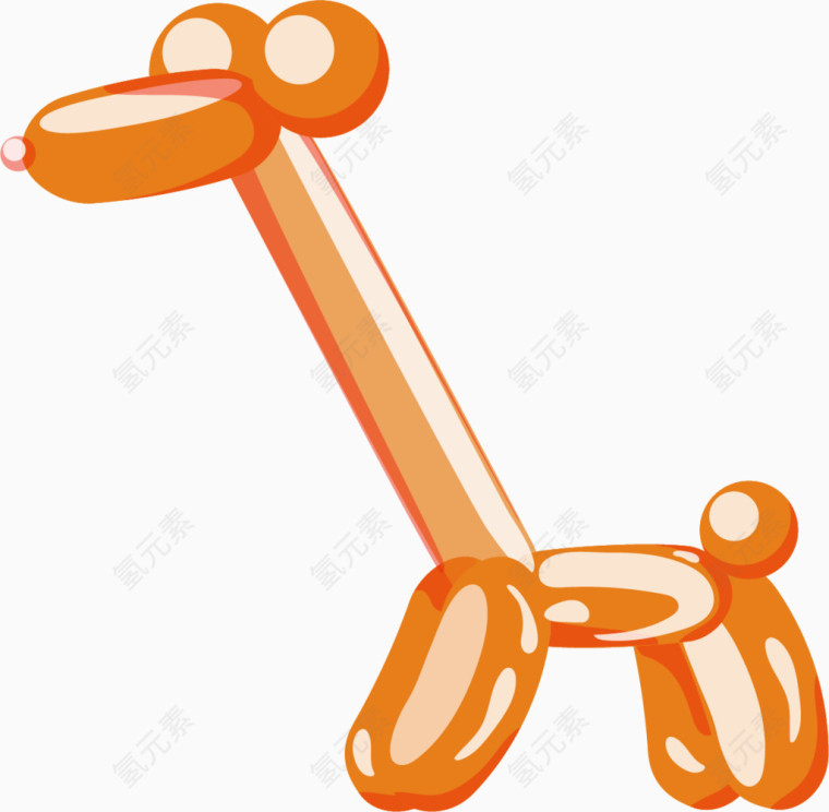 橙色折叠气球小羊