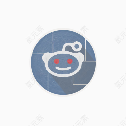 互联网网络Reddit社会Web平板彩色图标