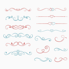 欧式复古花纹组合素材