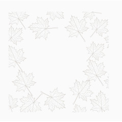 手绘枫叶边框