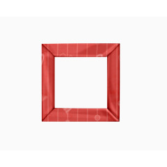 红色布条简约边框