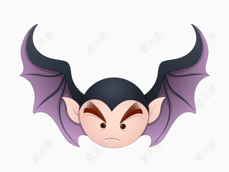 可爱儿童风格蝙蝠吸血鬼